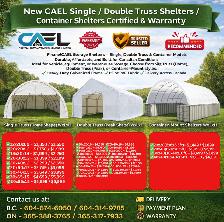 New CAEL Single / Double Truss Shelters / Container Shelters Cer