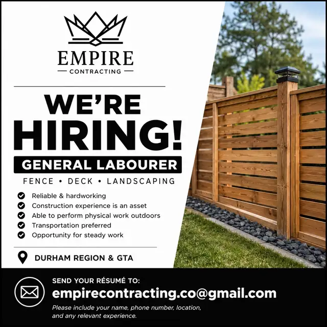 GENERAL LABOUR - HIRING