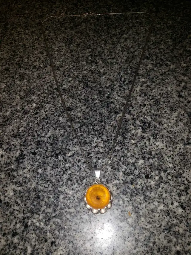 Chaîne et pendentif en Argent 925 /24p