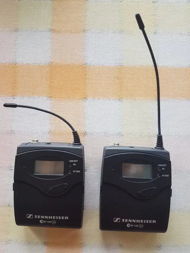 Two Sennheiser EW100 G2 Bodypack Transmitters for sale