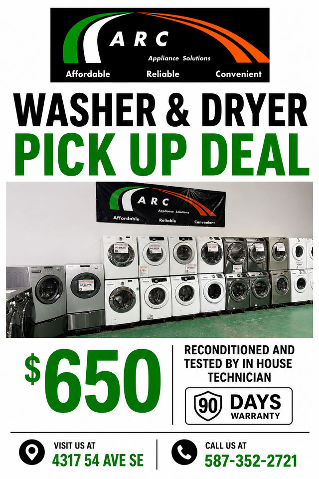 Blowout Sale Washer & Dryer Sale Pick Up Deal $650 Only