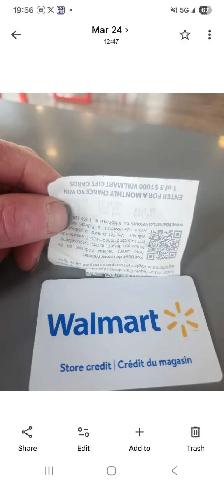 Walmart gift card