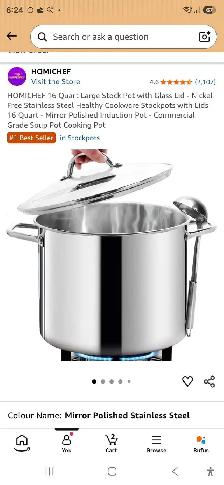 Homichef 16 Quart Stockpot
