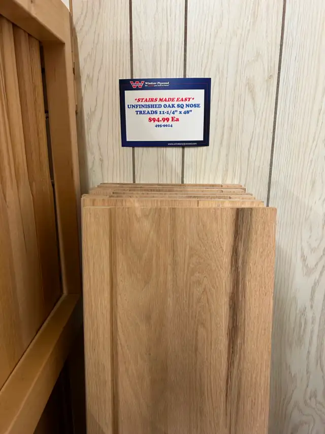 Solid oak stair treads - New