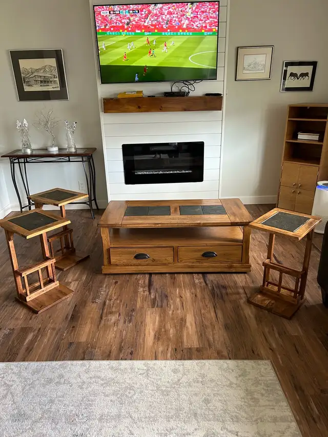 Living Room Coffee Table and End Tables