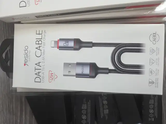 Data Cable - Yesido - CA130L USB-A to L 2.4A Max Charger - 12W