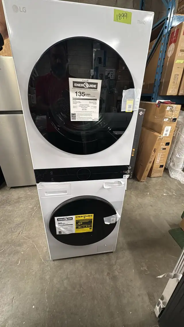 LG Compact 24' Front Load 3.1/4.2cu. ft. Electric WKHC152HWA