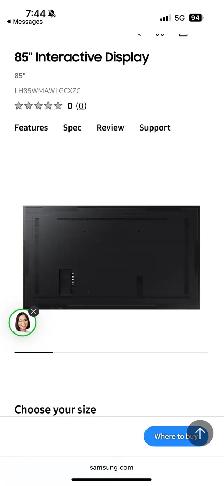 85" Samsung interactive tv - Photo 2