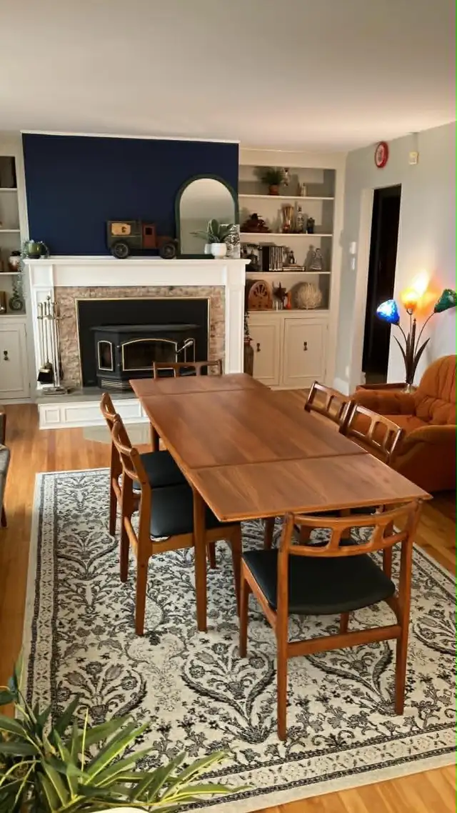 Mid century TEAK TECK. Ensemble salle à manger / GRANDE Table