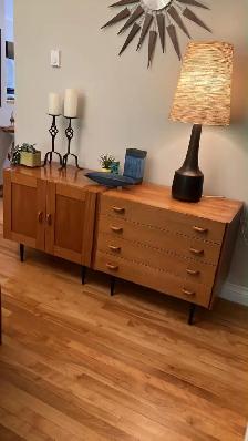 Mid century MODULAR TECK TEAK Buffet, console table, bar, bahut - Photo 9