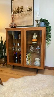 Mid century. TEAK TECK. Buffet, vaisselier, vitrine, étagère dis - Photo 6