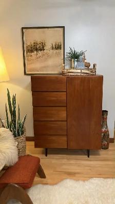 Mid century. TEAK TECK. Commode, armoire, buffet disques vinyles - Photo 3