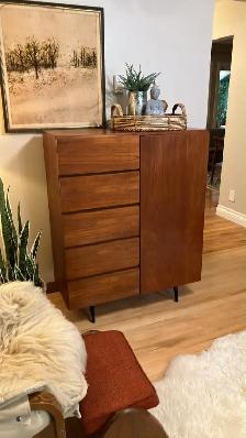 Mid century. TEAK TECK. Commode, armoire, buffet disques vinyles - Photo 4