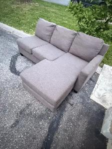 Grey Sectional Sofa with chaise - Photo 3