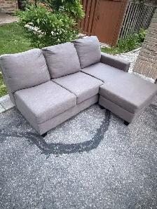 Grey Sectional Sofa with chaise - Photo 4