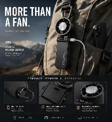 Portable Handheld Fan with Cooling Plate, 199-Speed - Photo 2