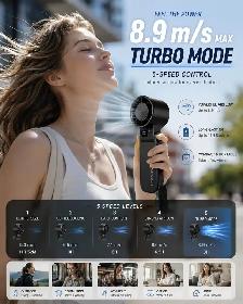 Portable Handheld Fan with Cooling Plate, 199-Speed - Photo 6