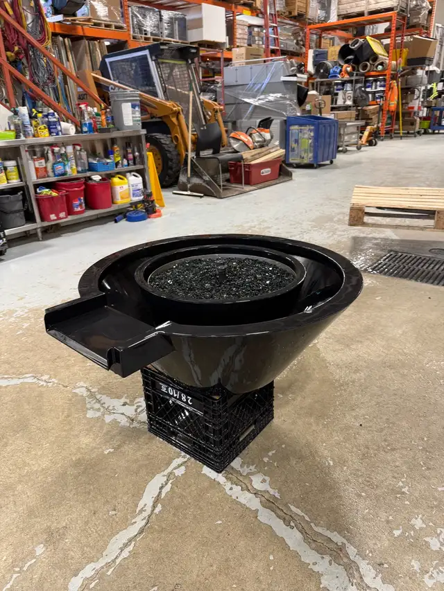 pool Gas fire water fall