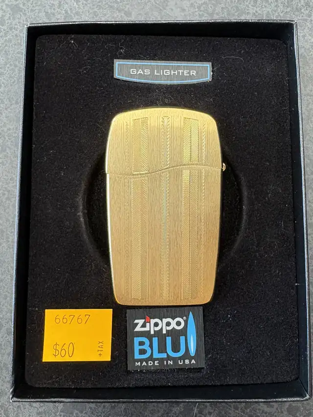 NEW Zippo BLU Gas Lighter -Fuel Not Included-