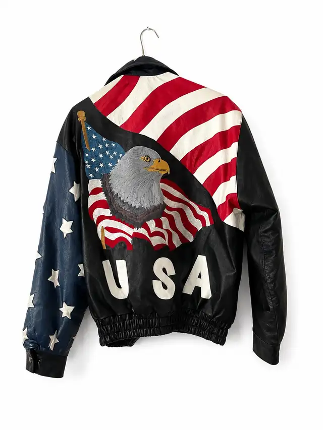 Jackete Usa Vrai Cuir Taille S