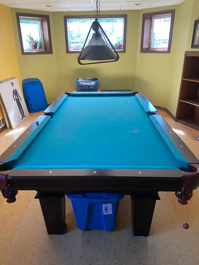 4 x 8 pool table three-quarter inch slate