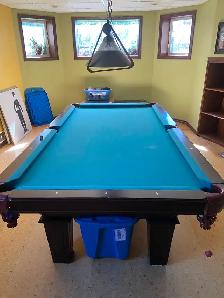 4 x 8 pool table three-quarter inch slate