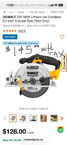 DEWALT 20V MAX Cordless 6-1/2 Inch Circular Saw - Photo 3
