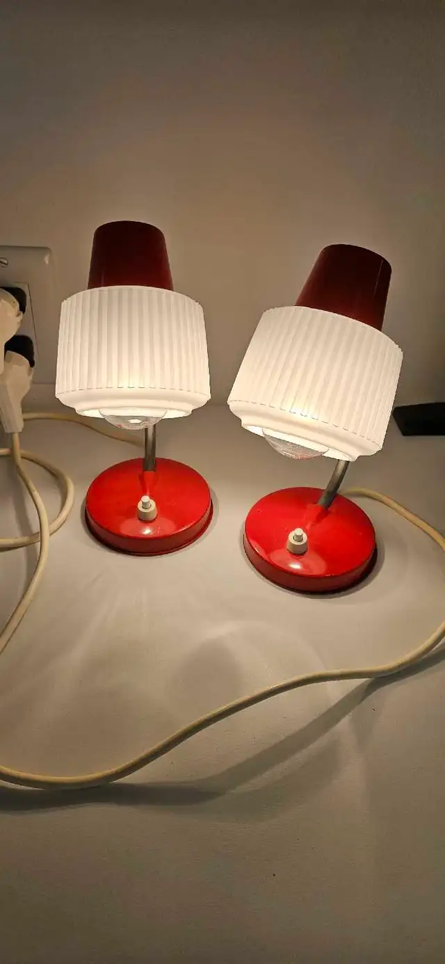 2 petites lampes de table vintage allemandes