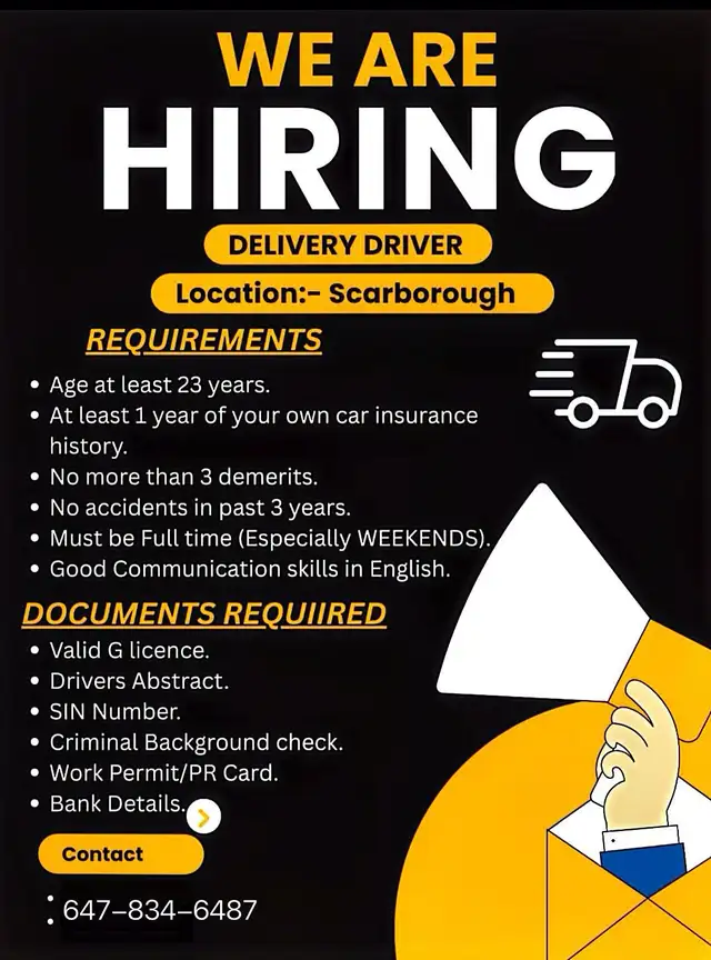 Delivery driver associate