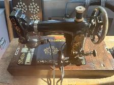 antique victor sewing machine.
