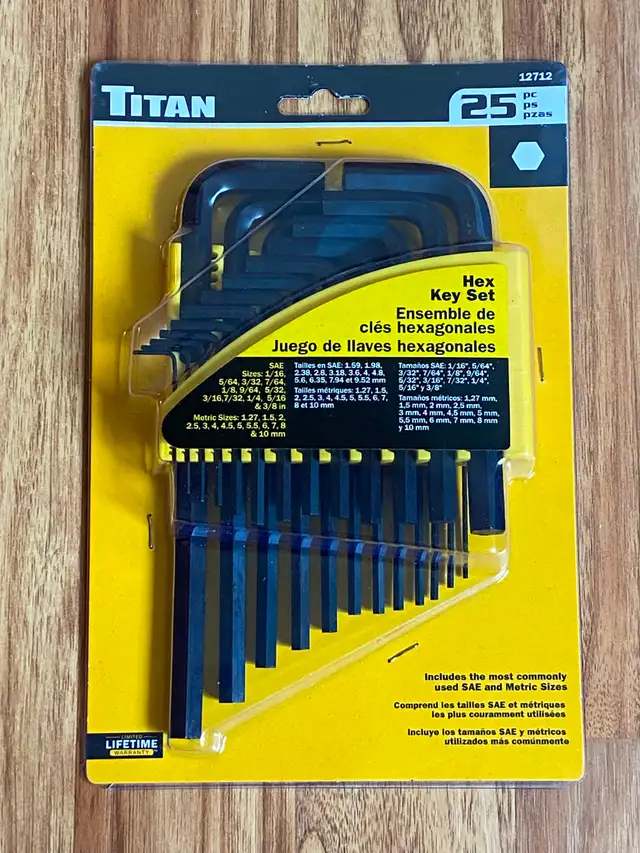 BRAND NEW 25 Piece HEX KEY SET