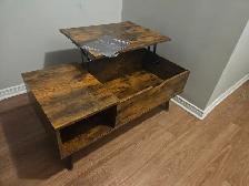 COUCH, COFFEE TABLE, & FLOOR LAMP