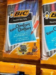 BIC Round Stick Grip Pens - 6 Packs of 8 ! - Photo 2