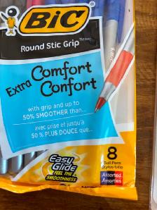 BIC Round Stick Grip Pens - 6 Packs of 8 ! - Photo 5