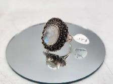 .925 Sterling Silver Rings with Stones, Moonstone, Opal - Photo 3