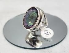 .925 Sterling Silver Rings with Stones, Moonstone, Opal - Photo 6