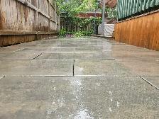 pave uni / muret / patio bois traite, composite / cloture - Photo 2