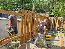 pave uni / muret / patio bois traite, composite / cloture - Photo 4