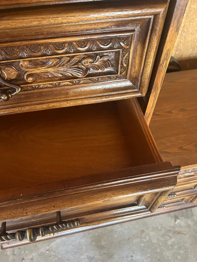 mirror dresser and night stand