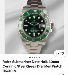 Rolex Submariner " Hulk " 40mmCeramic Steel Green Dial Replica - Photo 2