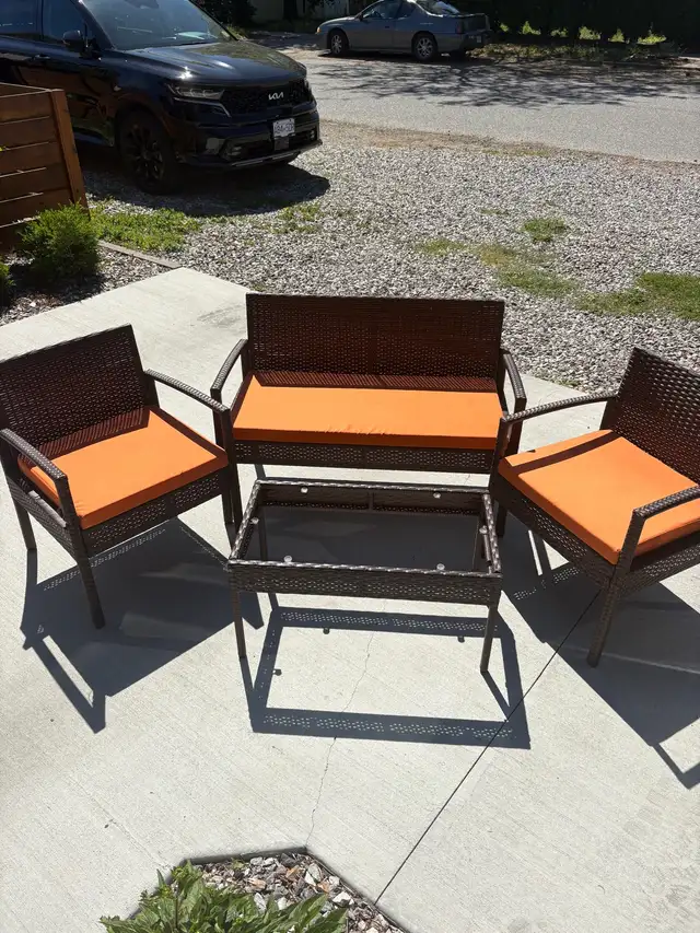 Wicker patio set