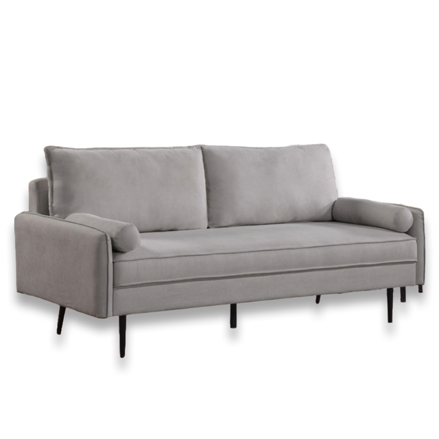 METRO Contemporary Grey Sofa with 2 Accent Cushions..