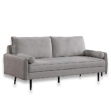 METRO Contemporary Grey Sofa with 2 Accent Cushions..