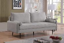 METRO Contemporary Grey Sofa with 2 Accent Cushions.. - Photo 3