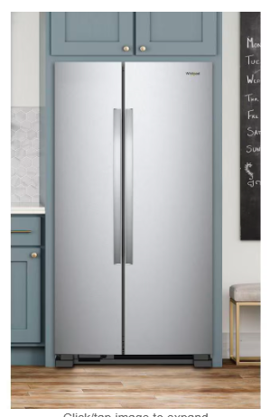 Whirlpool 33' 22 Cu. Ft. Side-by-Side Refrigerator – WRS312SNHM