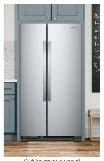 Whirlpool 33' 22 Cu. Ft. Side-by-Side Refrigerator – WRS312SNHM