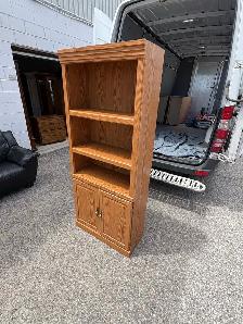 Free delivery used Wooden Bookcase with Cabinet - Photo 4