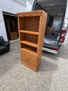 Free delivery used Wooden Bookcase with Cabinet - Photo 5