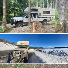 Truck with camper