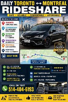 Toronto Montreal Rideshare